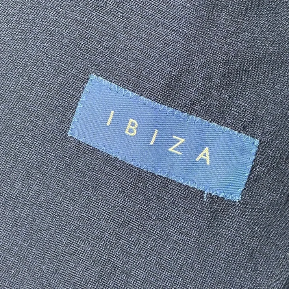 Ibiza‎ Blazer Navy Blue 42L Carini Wool Lycra Sports Coat Modern Preppy Office